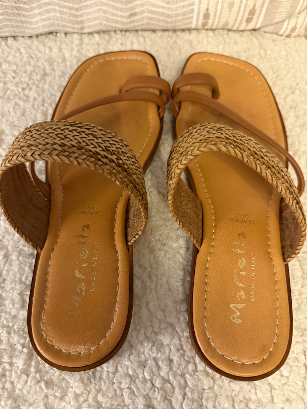 Mariela Tan Braided Toe-Loop Women’s Sandals